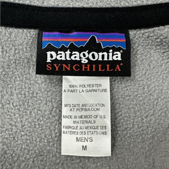 Patagonia Synchilla Grey Fleece Vest Men’s Size M - Picture 2 of 11